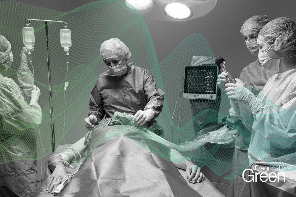 surgeon making patient comfortable with breathing apparatus