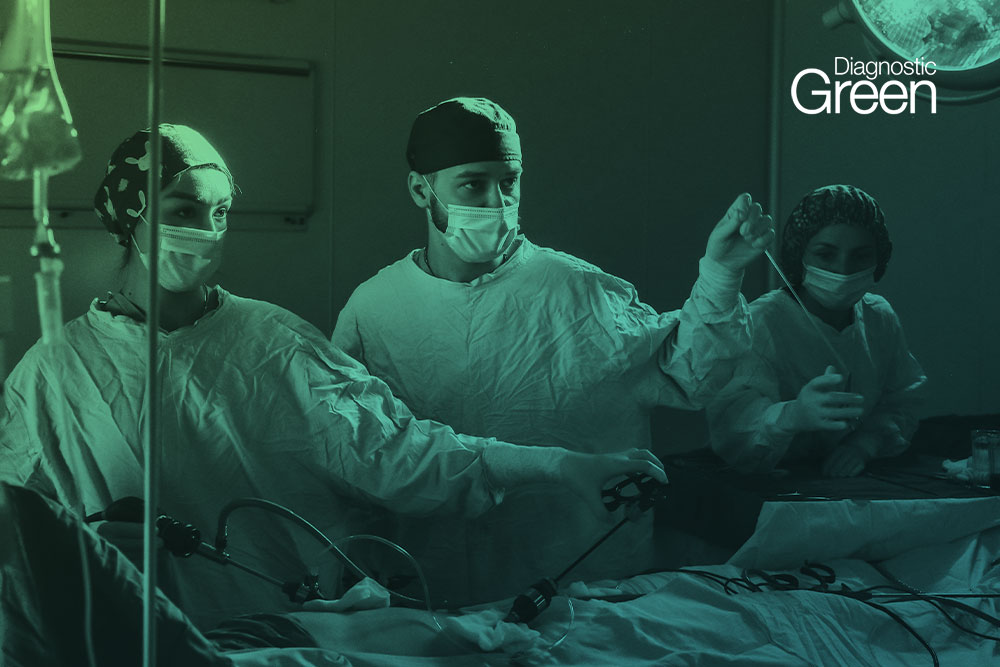 surgeon and nurses looking ahead